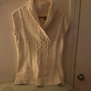 Elegant Cowl Neck Cable Knit Sweater